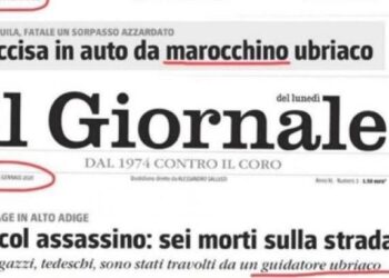 La gogna de Il Giornale solo per il marocchino, altrimenti ad uccidere è stato l’alcol
