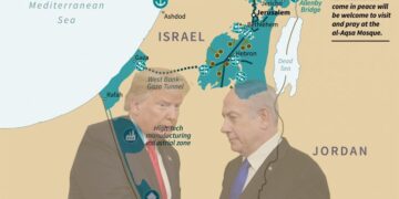 Wikipedia e Google modificano la superficie della Palestina dopo l’annuncio del piano Trump