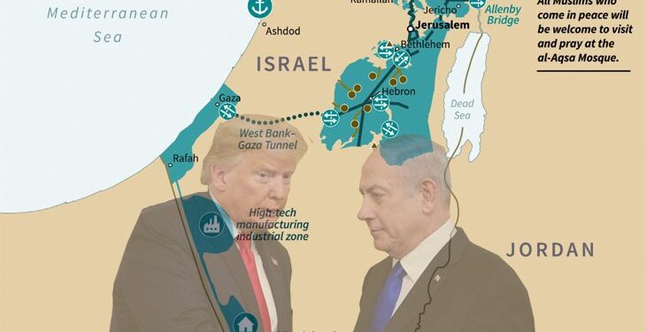 Wikipedia e Google modificano la superficie della Palestina dopo l’annuncio del piano Trump