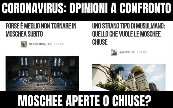 #Coronavirus: opinioni a confronto, moschee aperte o chiuse?
