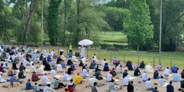 Fine Ramadan: musulmani in preghiera in tutta Italia-IMMAGINI