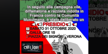 Anche a Verona si scende in piazza contro le offese al Profeta Muhammad