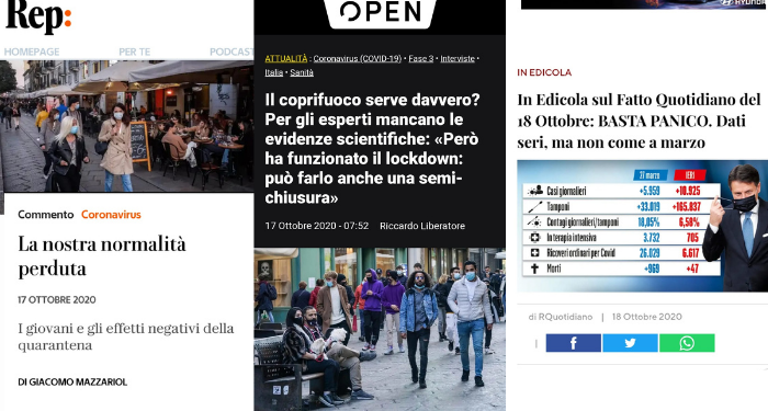 Il Governo ci ripensa e per stampa e scienza non c’è più emergenza