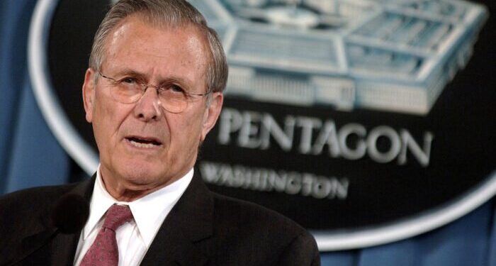 È morto Donald Rumsfeld, ha sulla coscienza un milione di morti