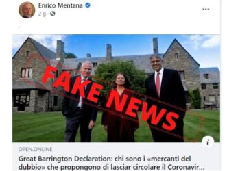 Mentana va all’attacco della Great Barrington Declatarion con un carico di fake news