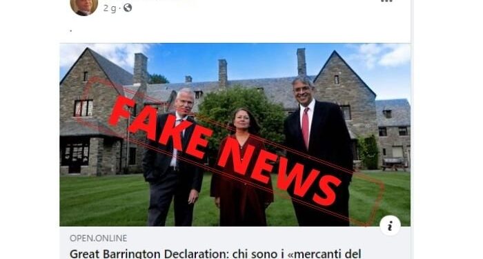 Mentana va all’attacco della Great Barrington Declatarion con un carico di fake news