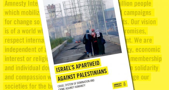 Amnesty International: Israele è uno Stato di apartheid