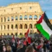Roma in piazza contro la brutalità israeliana