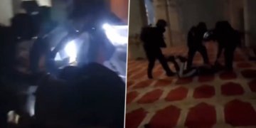 Violenza inaudita. Il video del raid sionista mentre brutalizzano i fedeli nella moschea di Al-Aqsa