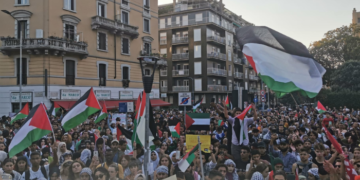 10.000 in piazza a fianco di Gaza contro il massacro israeliano