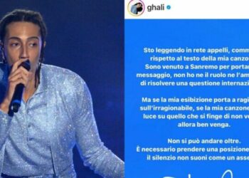 Ghali e Dargen D’Amico portano la Palestina sul palco dell’Ariston e scoppiano le polemiche