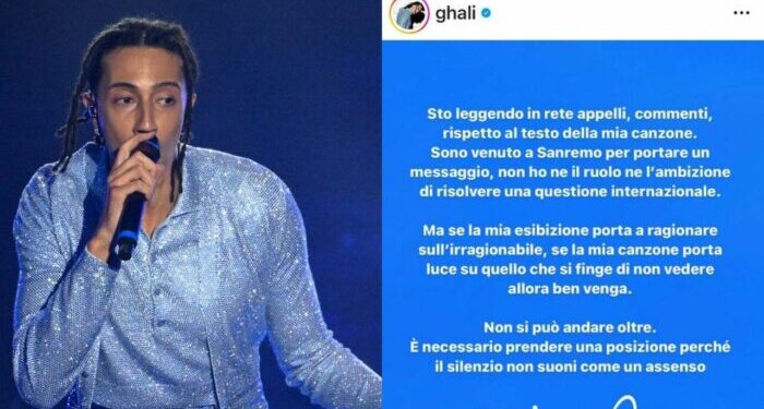 Ghali e Dargen D’Amico portano la Palestina sul palco dell’Ariston e scoppiano le polemiche