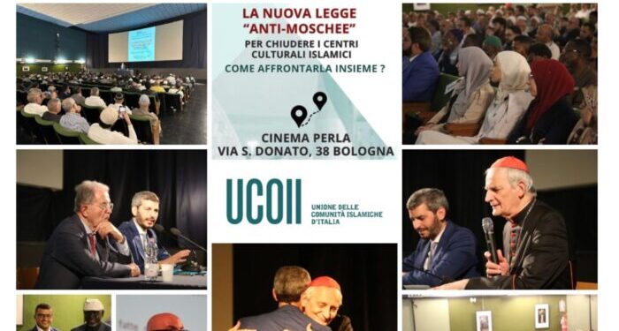 L’Unione delle Comunità Islamiche a raccolta a Bologna contro la Legge anti-moschee, presenti anche Zuppi e Prodi