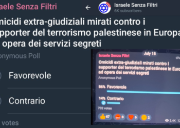 Inchiesta: il gruppo Telegram dei sionisti italiani teorizza omicidi contro gli attivisti pro-pal