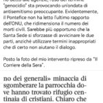 La reazione di Daniele Nahum all'intervista del Papa