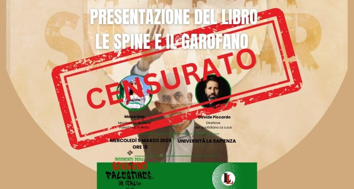 Censura all’università: la Sapienza annulla la presentazione del libro di Sinwar su richiesta dell’UCEI