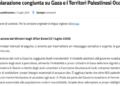 Gaza, i Ministri degli Esteri di 28 Paesi – tra cui l’Italia – chiedono la fine immediata della guerra