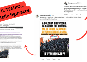 Il Tempo delle figuracce islamofobe: la foto “islamica” della leghista Ceccardi e de Il Tempo si rivela essere processione cristiana