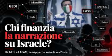 Inchiesta: chi finanzia la narrazione su Israele? Da GEDI a LAPAM, la mappa globale che arriva fino all’Italia
